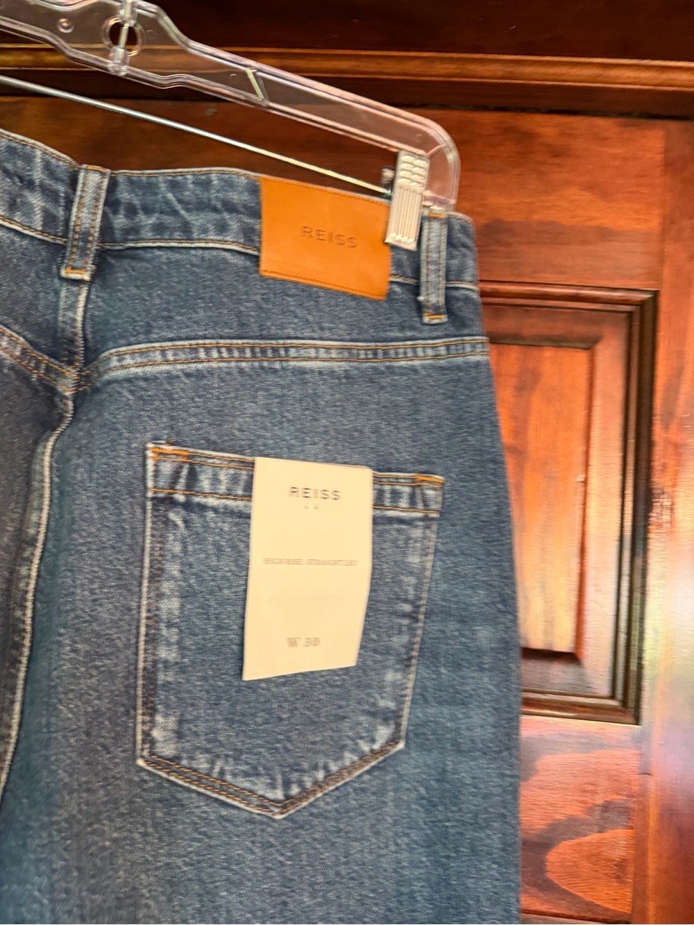 Reiss Mid Blue Straight Jeans - Picture 4 of 4